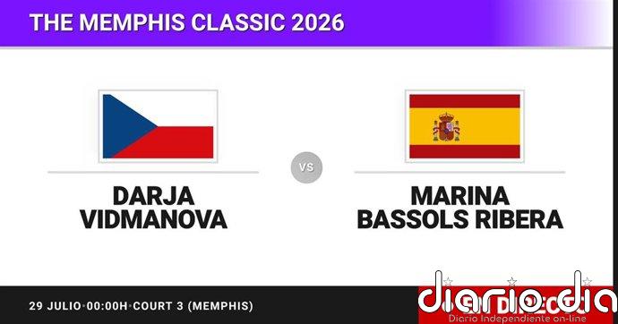 Darja Vidmanova - Marina Bassols Ribera, en directo hoy: sigue el partido de The Memphis Classic
