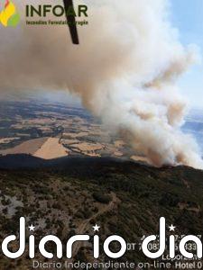 Declarado un incendio en Loporzano (Huesca): El Infoar trata de evitar que alcance la sierra de Guara