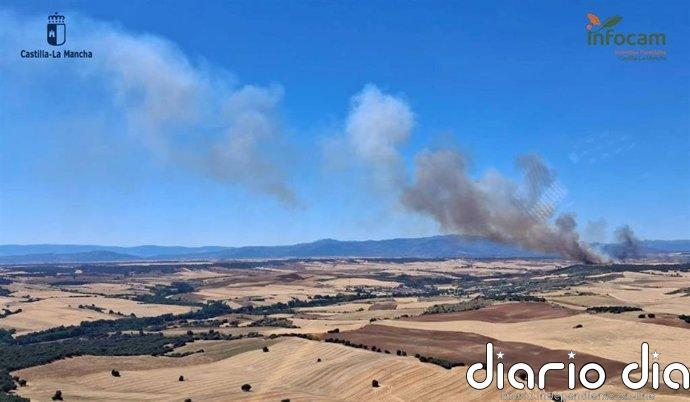 Declarado un incendio en Robledillo de Mohernando, que alcanza nivel 1 y obliga a cortar la GU-199