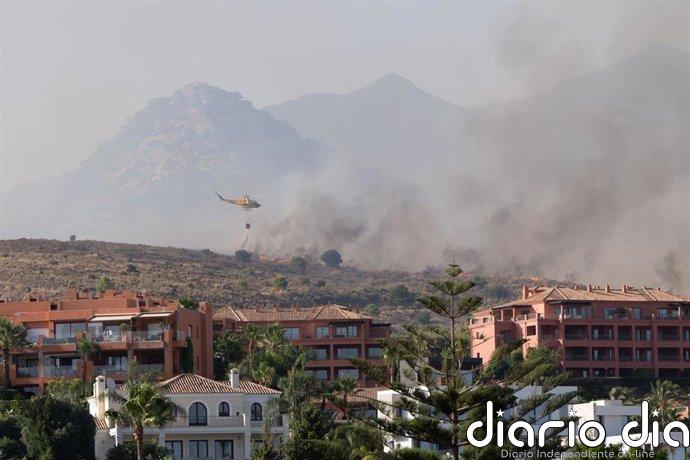 Desciende a fase de preemergencia el incendio de Benahavís (Málaga) tras ser estabilizado y volver todos los desalojados