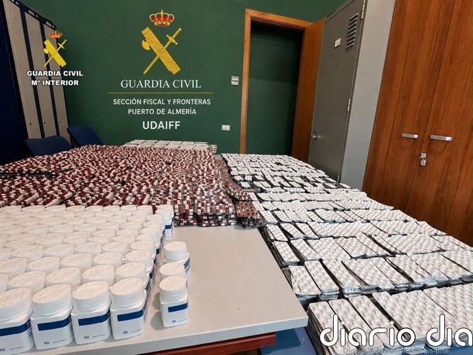Detenido en el Puerto de Almería con más de 170.000 comprimidos psicotrópicos ocultos en un vehículo rumbo a Marruecos