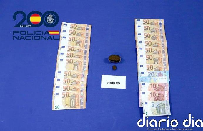 Detenido en Salamanca con casi 26 gramos de hachís y 915 euros en billetes