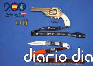 Detenido en Salamanca por llevar un revolver con munición y sin licencia y una navaja