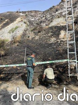 Detenido tras provocar un incendio forestal en Cenes de la Vega (Granada) que obligó a desalojar varias viviendas