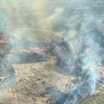 Efectivos del Plan Infomur trabajan para extinguir un incendio forestal en Villanueva del Río Segura