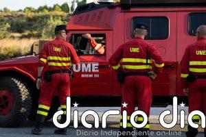 Efectivos terrestres trabajarán toda la noche para intentar contener el incendio de Soneja en el mismo perímetro