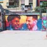 El artista Axe Colours retrata a Messi y Lamine Yamal en Barcelona a las puertas de la final entre Argentina y España