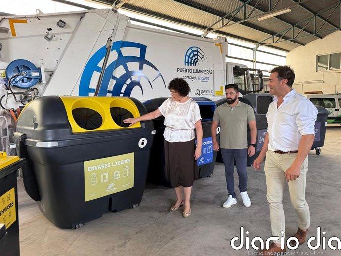 El Ayuntamiento de Puerto Lumbreras inicia la colocación de 621 nuevos contenedores de basura por todo el municipio