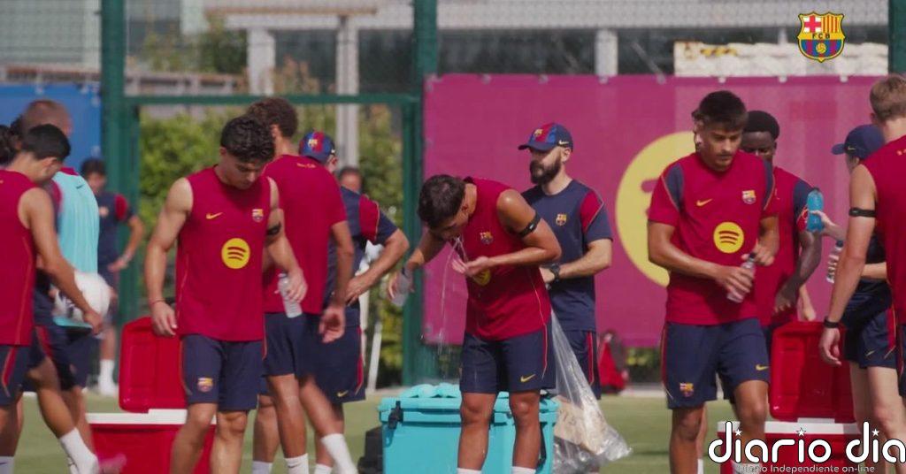 El Barça completa su primera sesión de la jornada