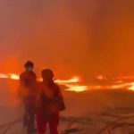 El fuego avanza sin control en el incendio de las Cinco Villas