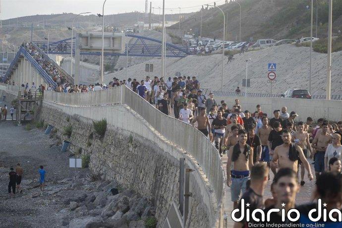 El Gobierno estima un ritmo de 150 retornos por minuto a Marruecos desde Ceuta