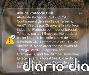 El incendio de Guimerà (Lleida) obliga a confinar 21.000 vecinos en 4 municipios
