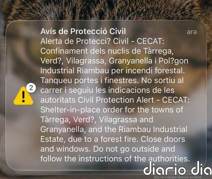 El incendio de Guimerà (Lleida) obliga a confinar 21.000 vecinos en 4 municipios