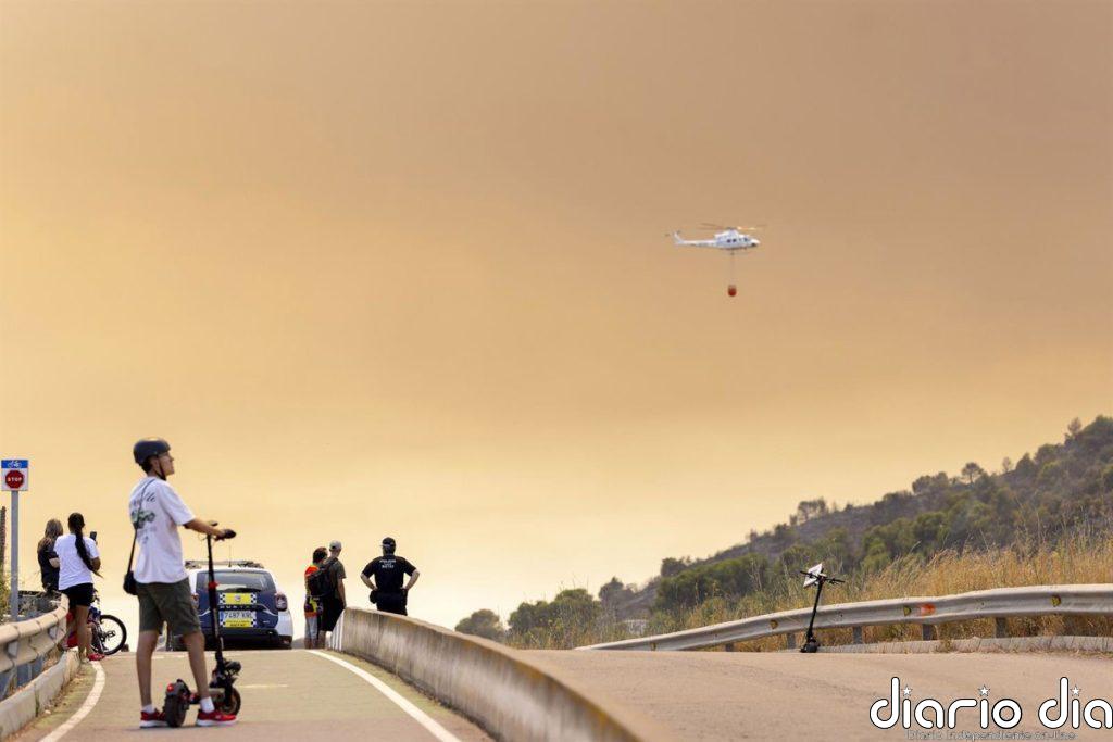 El incendio de la Vall d'Uixó arrasa ya 7.200 hectáreas con un perímetro de 67km