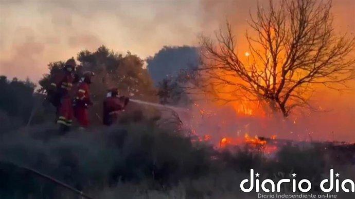 El incendio de las Cinco Villas quema ya unas 15.400 hectáreas