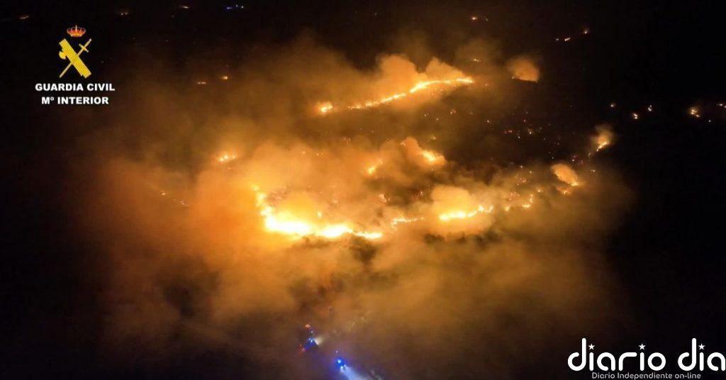 El incendio de las Cinco Villas supera las 15.400 hectáreas calcinadas