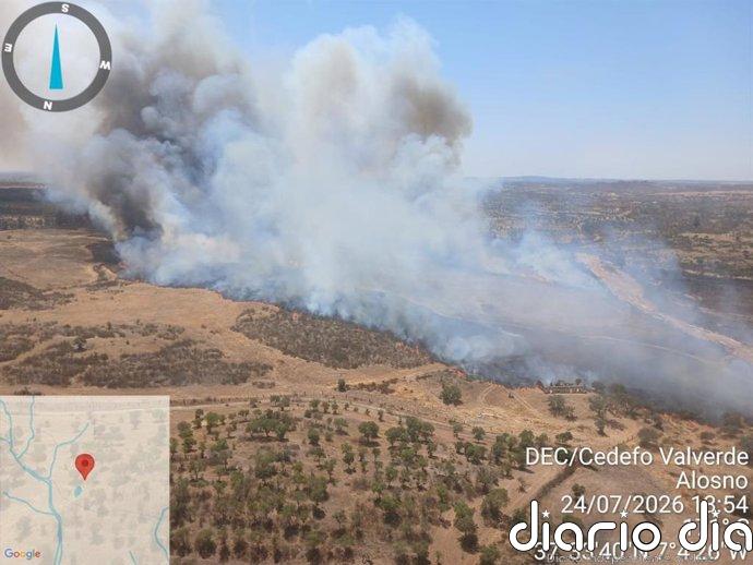El Infoca da por estabilizado el incendio forestal del paraje La Juanita de Alosno (Huelva)