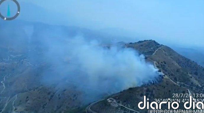 El Infoca da por extinguido el incendio forestal declarado en un paraje de El Borge (Málaga)