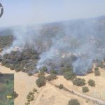 El Infoca retira los medios aéreos del incendio declarado en la Finca Villalobillos de Córdoba