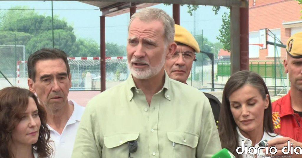 El rey destaca que "la coordinación está siendo ejemplar en todos los sentidos"