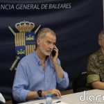 El Rey sigue la evolución de los incendios desde Mallorca