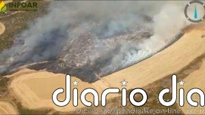 El viento complica la extinción del incendio de Orés (Zaragoza), con "potencial de crecimiento y destrucción"