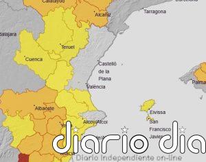 El viernes llega con avisos amarillos por calor y posibles tormentas fuertes con granizo en la Comunitat Valenciana