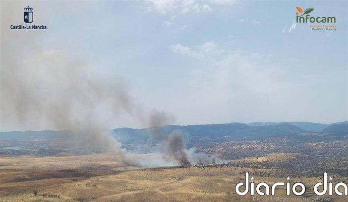 En Nivel 1 un incendio en Hinojosa de Calatrava por corte de la CR-5021 y afección de humo a viviendas