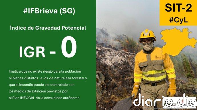 Estabilizado el incendio de Brieva (Segovia), que comenzó el día 20, tras calcinar casi 5.000 hectáreas