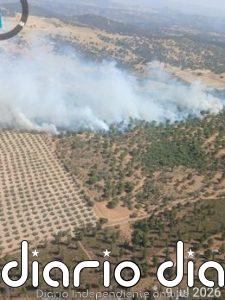 Estabilizado el incendio en Santa Elena (Jaén), cercano a la A-4