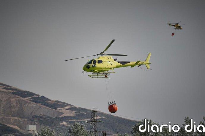 Estabilizado el incendio forestal de Liédena