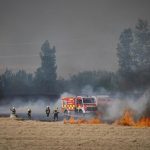 Estabilizado el incendio forestal en Imarcoain