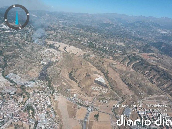 Estabilizado un incendio forestal en Jun (Granada)