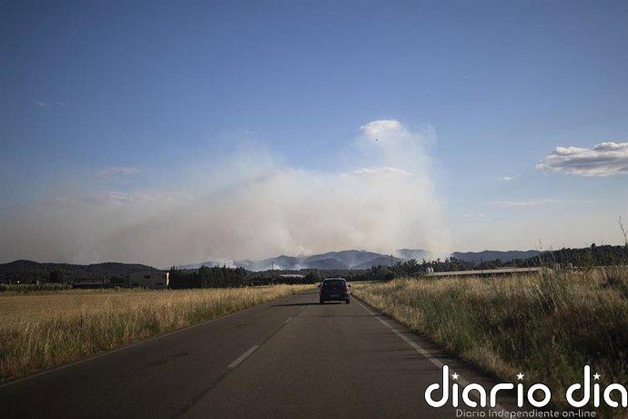 Estabilizan el incendio de la Bisbal (Girona)