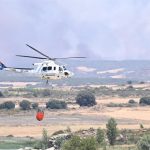 Evacuada la localidad de Petilla de Aragón por el incendio en Orés (Zaragoza)