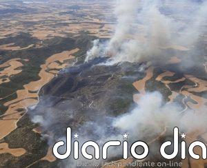Evacuada la población de Malpica de Arba (Zaragoza) por el incendio originado en el término municipal de Orés
