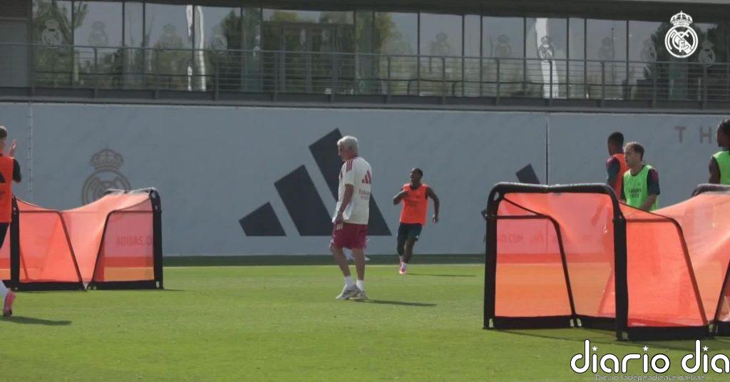 Exigente sesión de entrenamiento del Real Madrid