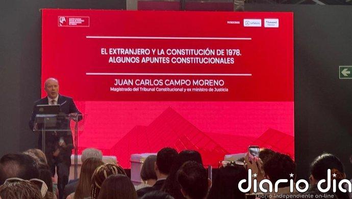 Exministro y magistrado del TC Campo avisa que la expulsión no puede ser reacción automática a la irregularidad