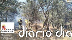 Extinguido el fuego de Casavieja (Ávila), que ha calcinado 25 hectáreas de terreno