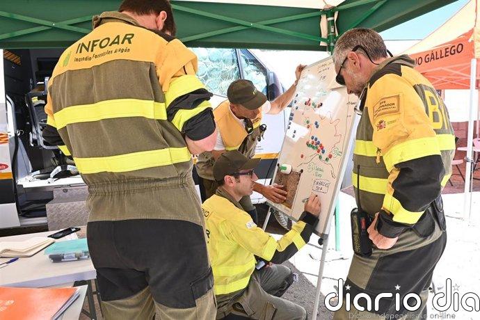 Extinguido el incendio de Peñarroya y avance "favorable" el de Plan