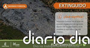 Extinguido el incendio declarado este viernes en Brazatortas (Ciudad Real)