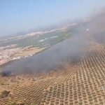 Extinguido el incendio forestal declarado este pasado viernes en Humilladero (Málaga)