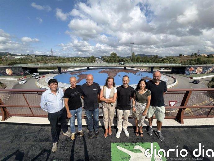 Finalizan las obras de reforma estética de la glorieta entre Lugones y La Fresneda, en Siero