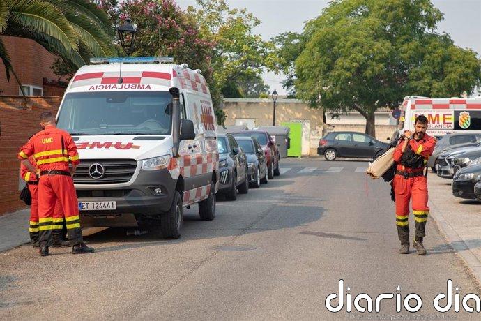 Hasta 80 pacientes son atendidos por el Summa 112 desde el inicio del incendio, 15 de ellos trasladados a hospitales