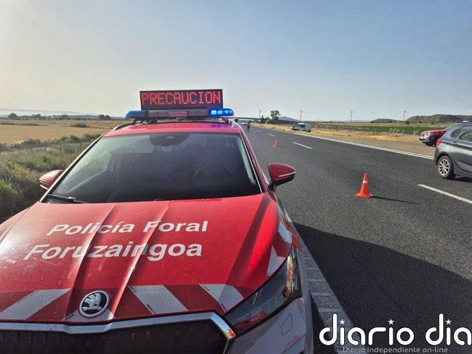 Herida una mujer al colisionar contra otro vehículo en Mendivil, situado en el municipio de Olóriz