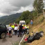 Herido grave un motorista al chocar con un todoterreno en la AS-230 en Quirós