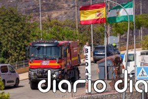 Heridos dos ocupantes de un camión del Infoca tras sufrir un accidente en Bédar (Almería)