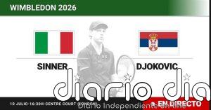 Jannik Sinner - Novak Djokovic, en directo hoy: sigue el partido de Wimbledon ATP