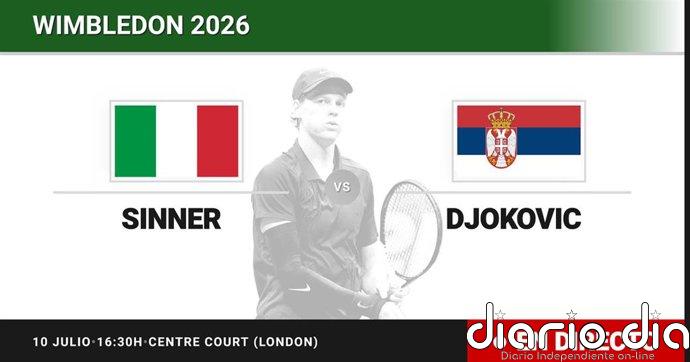 Jannik Sinner - Novak Djokovic, en directo hoy: sigue el partido de Wimbledon ATP