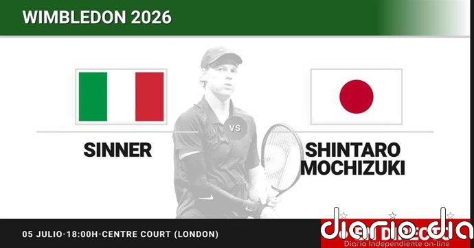 Jannik Sinner - Shintaro Mochizuki, en directo hoy: sigue el partido de Wimbledon ATP